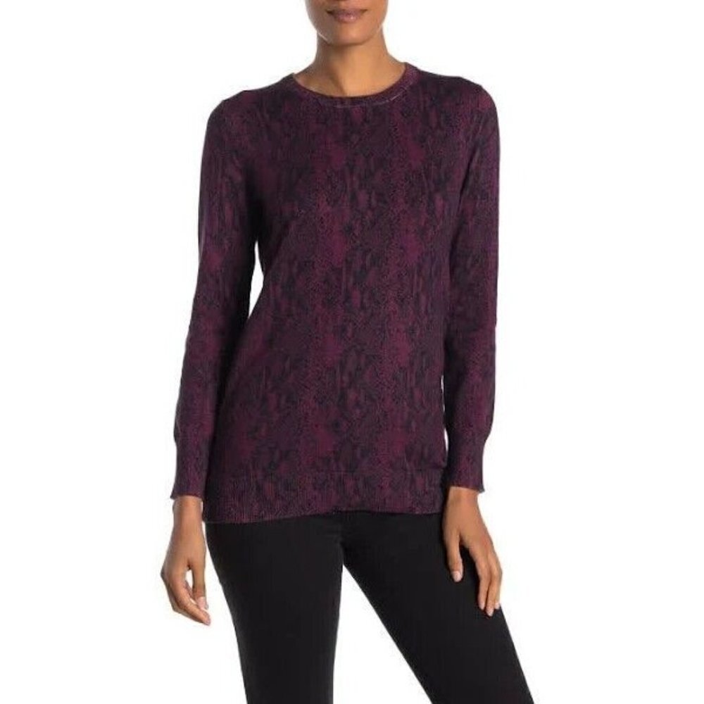 SMALL Equipment Femme Sweater Womens REI Crew Neck Cashmere MAROON PURPLE